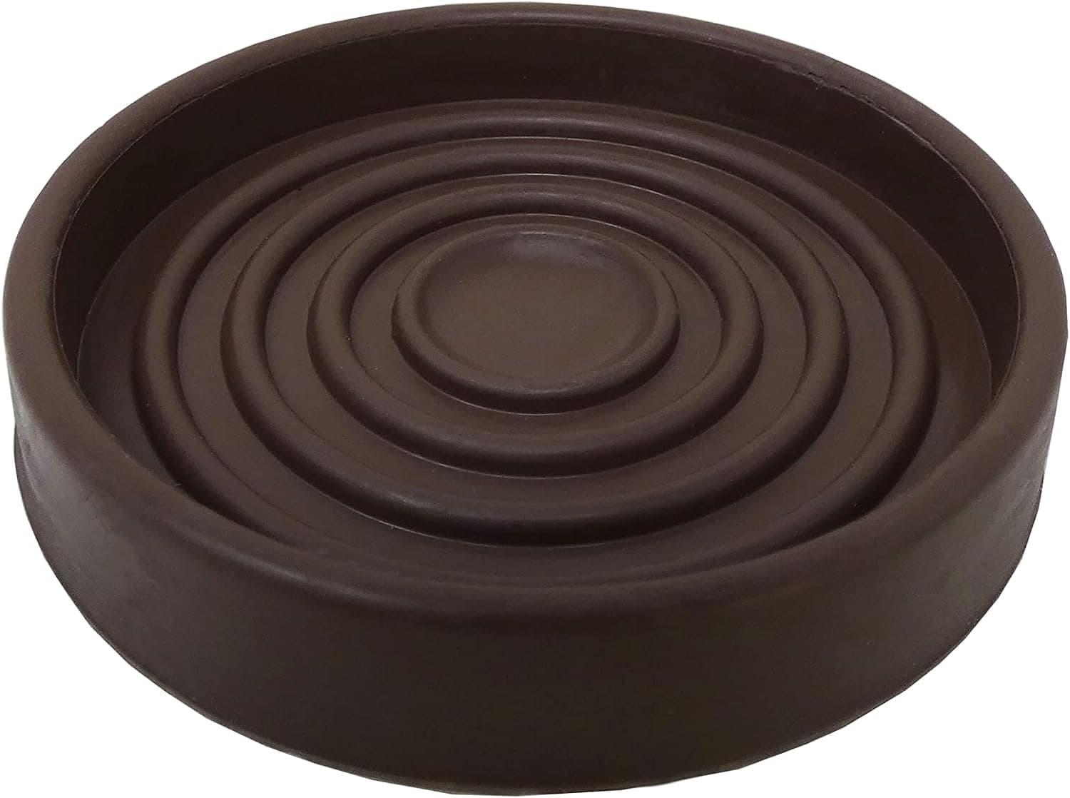 Shepherd Hardware 9067E 9067 3-Inch Round Rubber, Brown, 2-Pack Furniture Cup, 2 Count