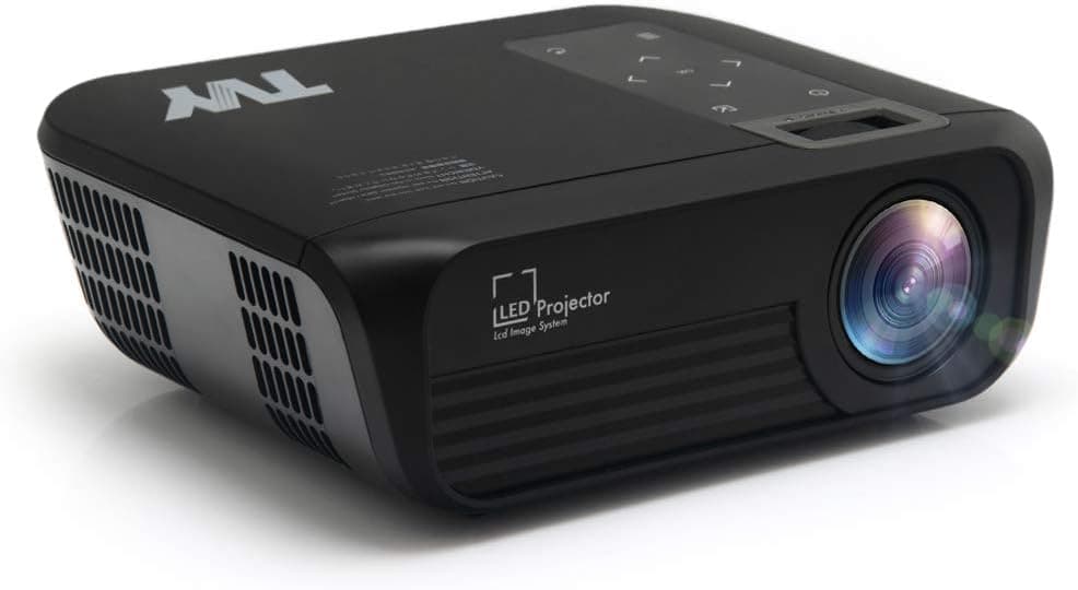 TVY Native 1080P Home Theater Projector 5000 Lumens and 200'' Display Portable Outdoor Movie Projector, Compatible with PS4, PC via HDMI, AV and USB for Entertainment (Black)