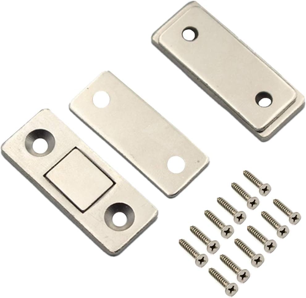 Ultra-Thin Magnetic Door Stopper, Glass Cabinet, Wardrobe, Cabinet Sliding Door, Zero-Space Magnetic Door Stopper, Invisible Magnetic Lock (2pcs)