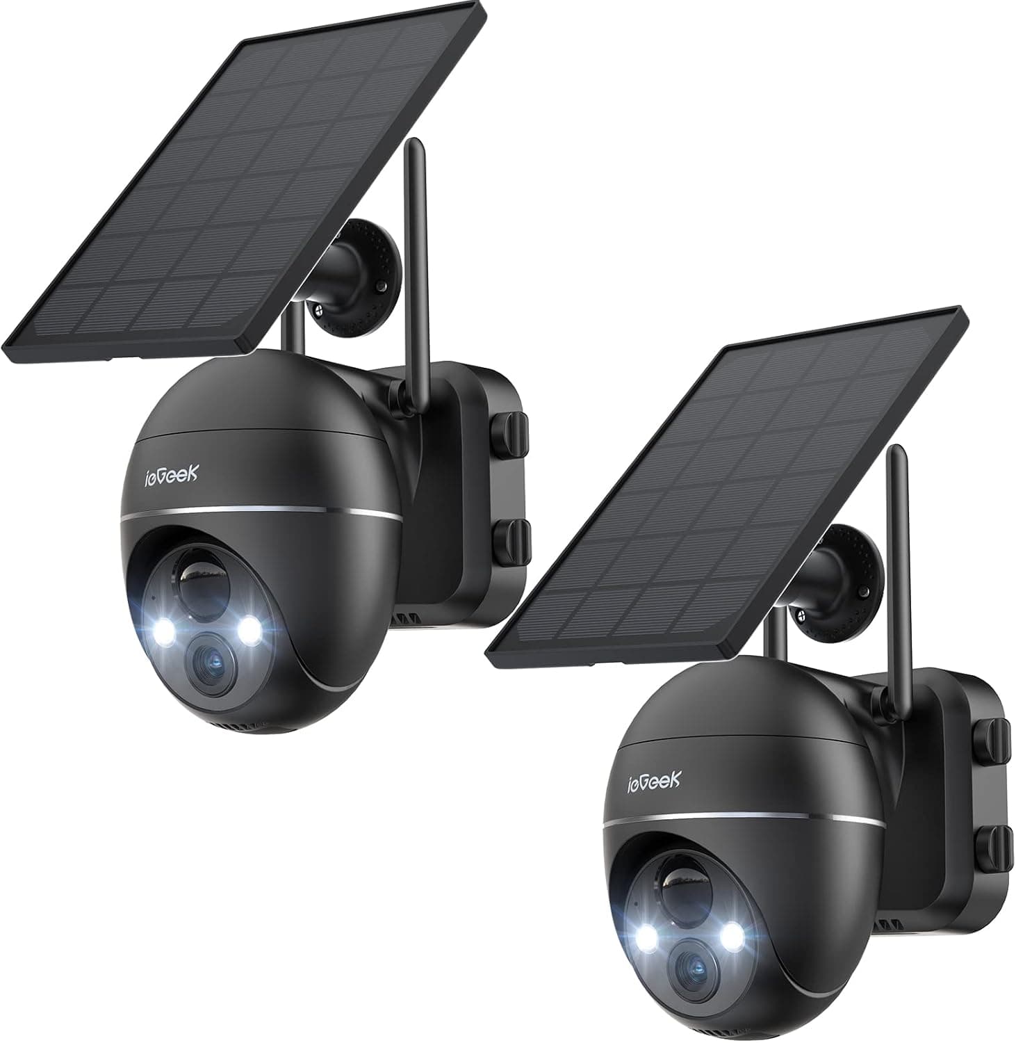 ieGeek 2K Security Camera Wireless Outdoor, 2.4G WiFi 360° View Pan Tilt Strobe Light/Spotlight Home Security System with Motion Detection and Siren, 2 Way Talk, IP65, 3MP Night Vision