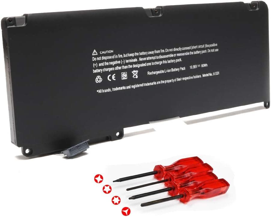 New A1342 A1331 Laptop Battery for Apple MacBook Unibody 13 inch (Only for MacBook Late 2009 Mid 2010) fits 661-5391 020-6582-A MC516/A MC207/A and MacBook Air MC233LL/A MC234LL/A -[60Wh 10.95V]