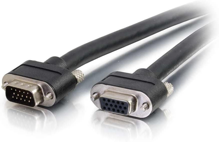 C2G 50239 Select VGA Video Extension Cable VGA Male to VGA Female, In-Wall CMG-Rated, Black (15 Feet, 4.57 Meters)