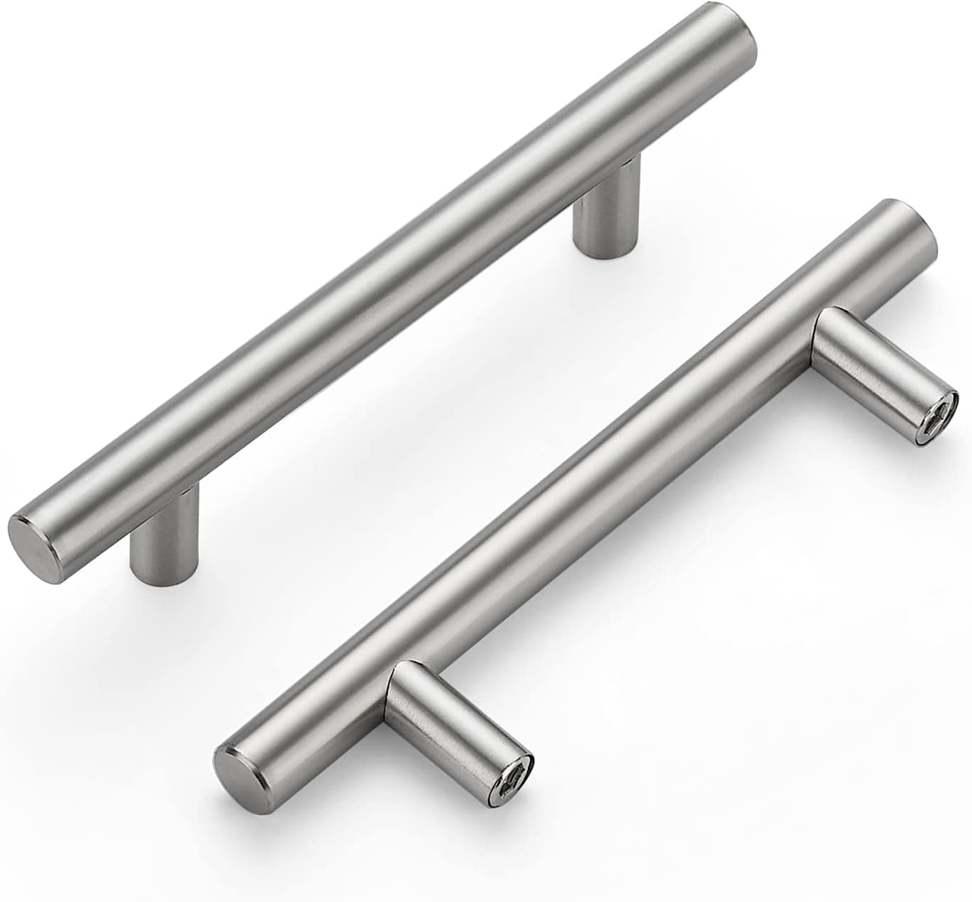 Home Expert Cabinet Handles Drawer Pulls Brushed Nickel 6" Length 3.75" Hole Center 15 Pack Cabinets Pulls