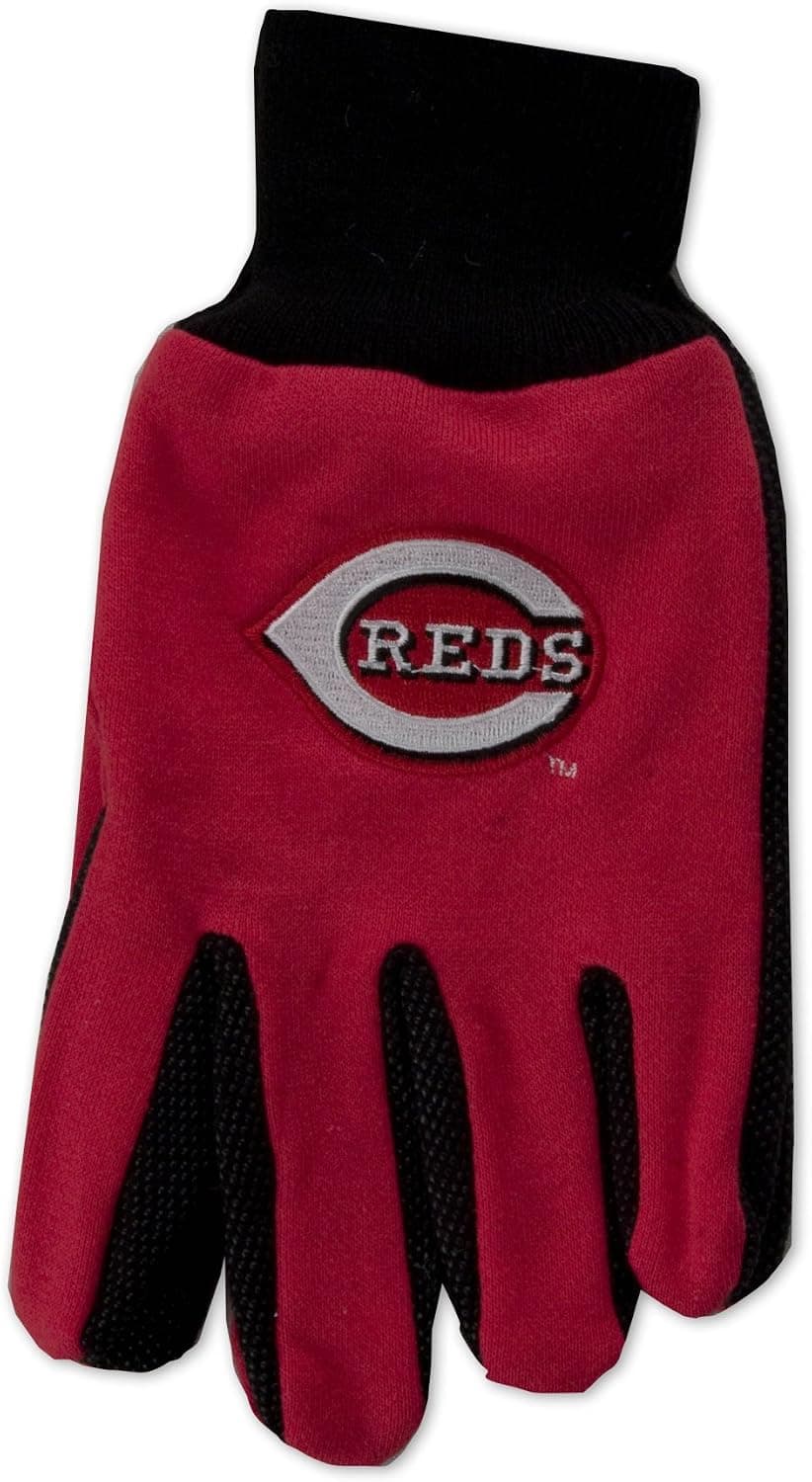 MLB Cincinnati Reds Two-Tone Gloves, Red/Black