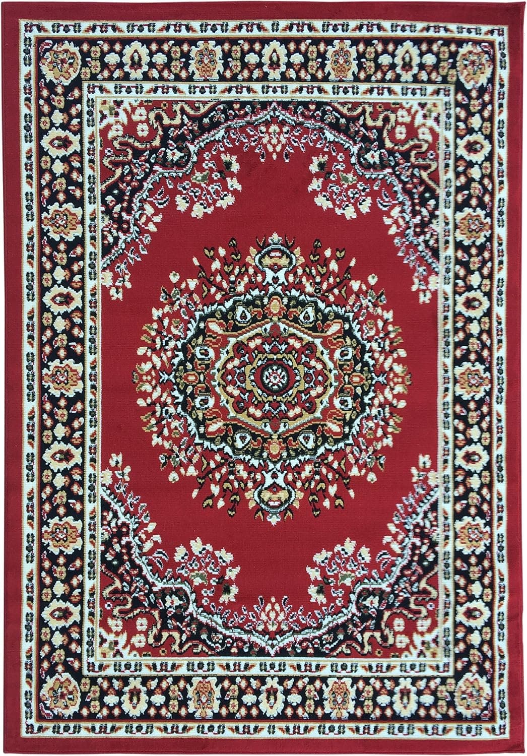 Paterson Collection Dark Red Traditional Oriental Design (7'10" X 9'10")