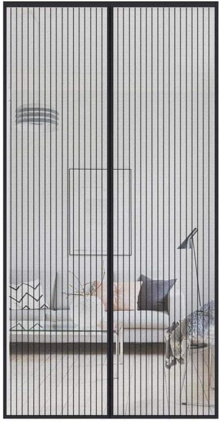 Magnetic Screen Door 23 X 76inch Screen Doors Heavy Duty Mesh Curtain Full Frame with Magnets for Front French Door,Keep Mosquito Out,Black