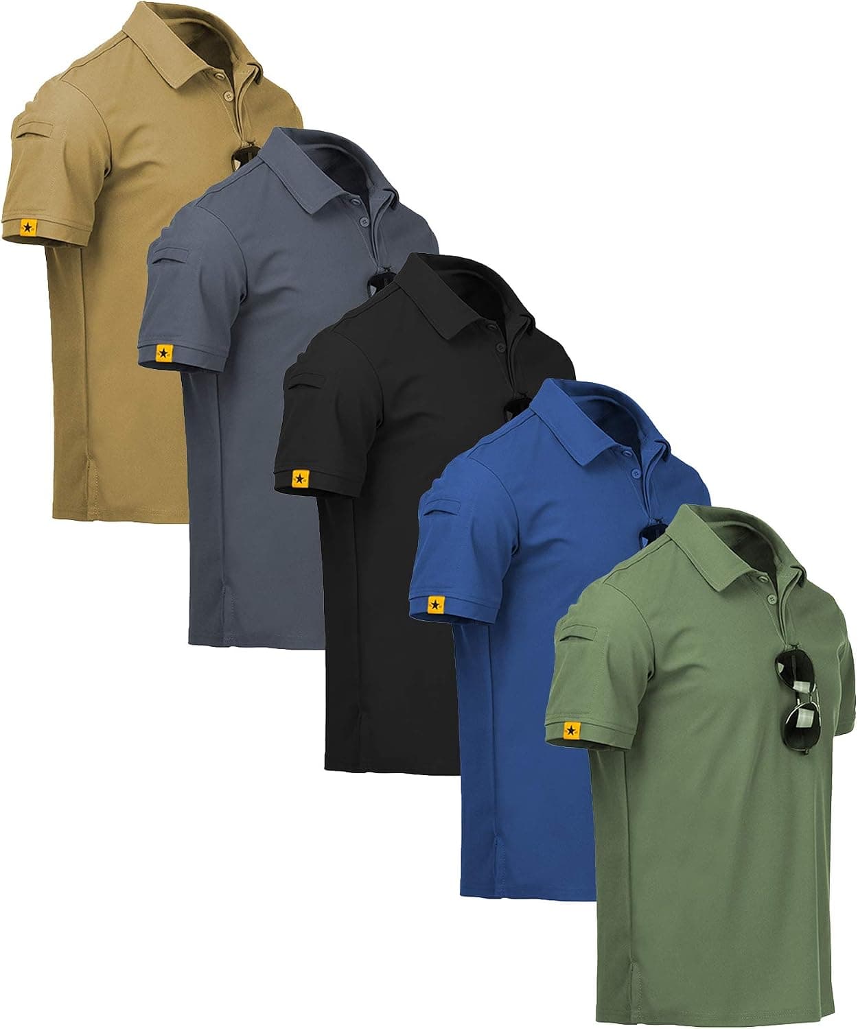 ZITY Mens Polo Shirt Short Sleeve Sports Golf Tennis T-Shirt