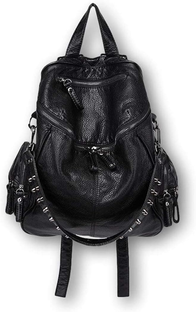 Ro Rox Calamity Womens PU Punk Gothic School Uni Studded Backpack