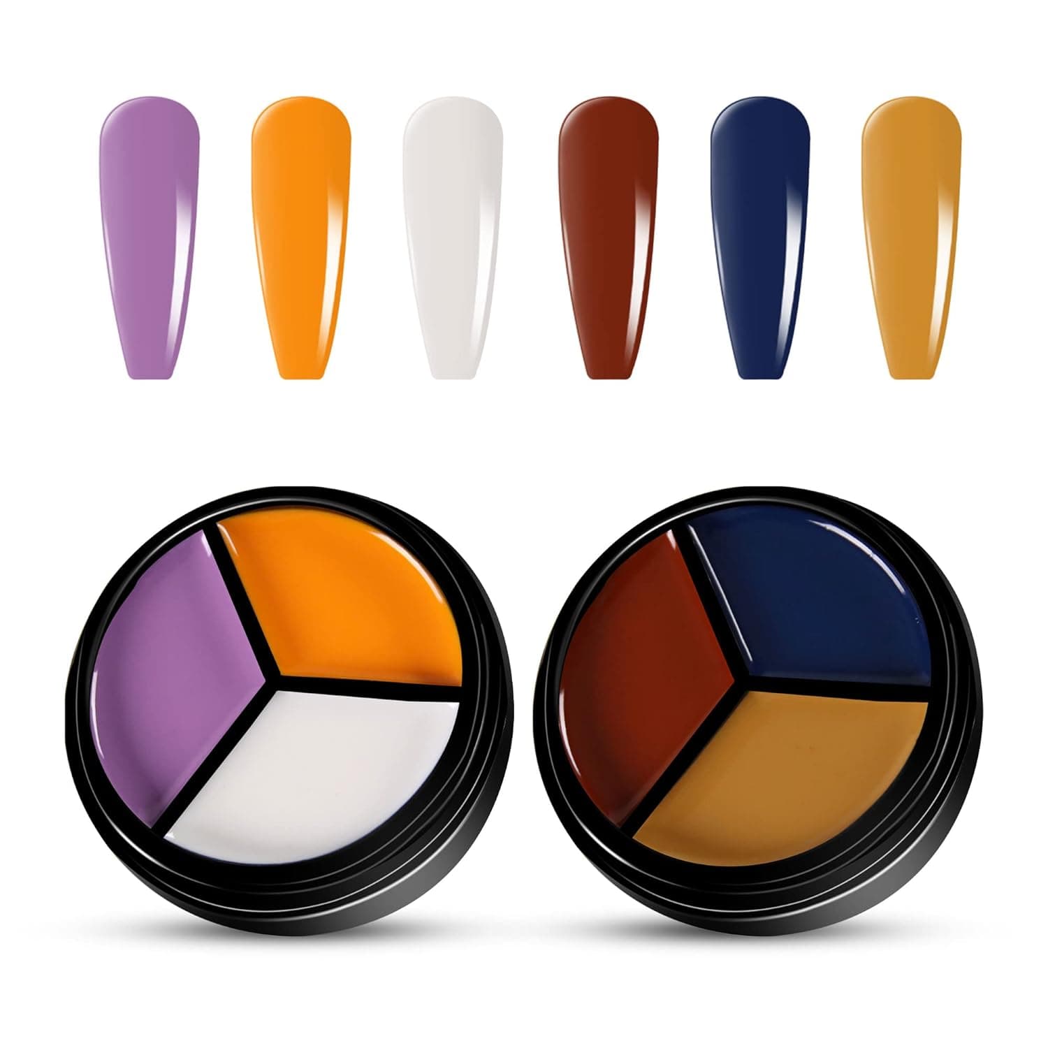 3 IN 1 Solid Gel Nail Polish Cream, Pudding Gel Polish Palette UV Soak Off Gel for Nail Art Salon Starter Manicure Kit (3S-01-04)
