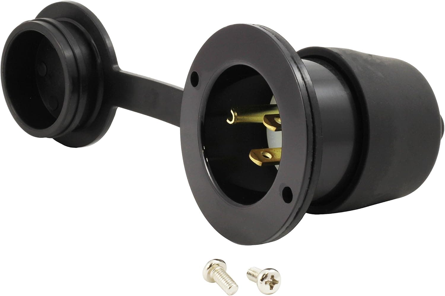 AC WORKS Super Durable Industrial Grade Power Input Inlet (5-15P 15A 125V With Cover)