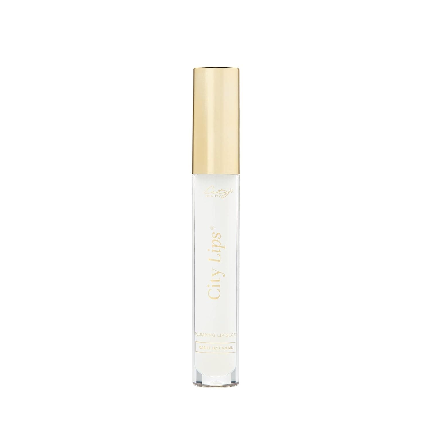 City Beauty City Lips Clear - Plumping Lip Gloss - Hydrate & Volumize - All-Day Wear - Hyaluronic Acid & Peptides Visibly Smooth Lip Wrinkles - Cruelty-Free