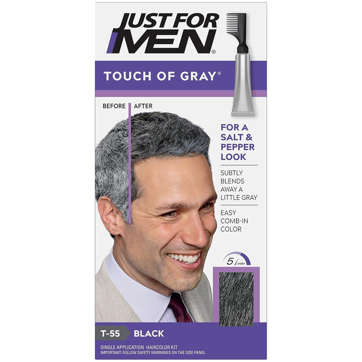 Just For Men Touch Of Gray #T-55 Black (6 Pack)