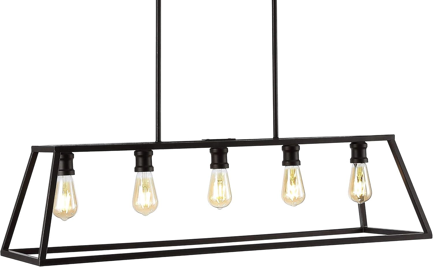 JONATHAN Y JYL7521A Floyd 38" 5-Light Bohemian Farmhouse Iron Adjustable LED Pendant Modern Contemporary Dining Room Living Room Kitchen Island Foyer Bedroom Hallway, Oil Rubbed Bronze