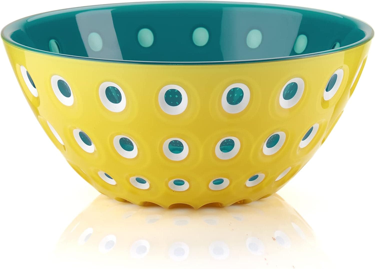 Guzzini - Le Murrine, Bowl L - 279425225, Yellow/White/Aquamarine