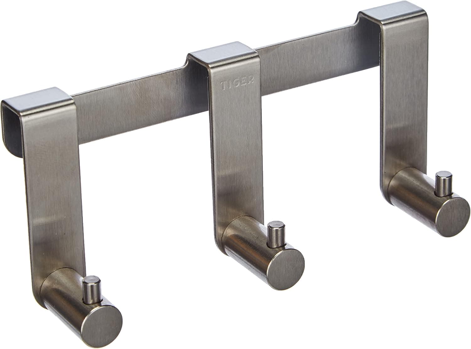 Tiger Rhino for Shower Doors 6-8 mm Brushed Stainless Steel Hooks, One Size