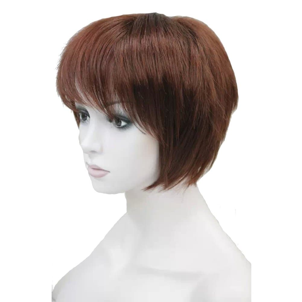 Lydell Women's Wigs Fluffy Naturally Layered Short Synthetic Hair Full Wig For Women (131 Red)