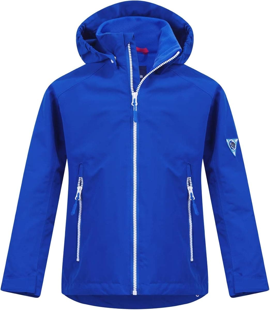Hiheart Boys Outdoor Hooded Jackets Fleece Lined Waterproof Windbreaker