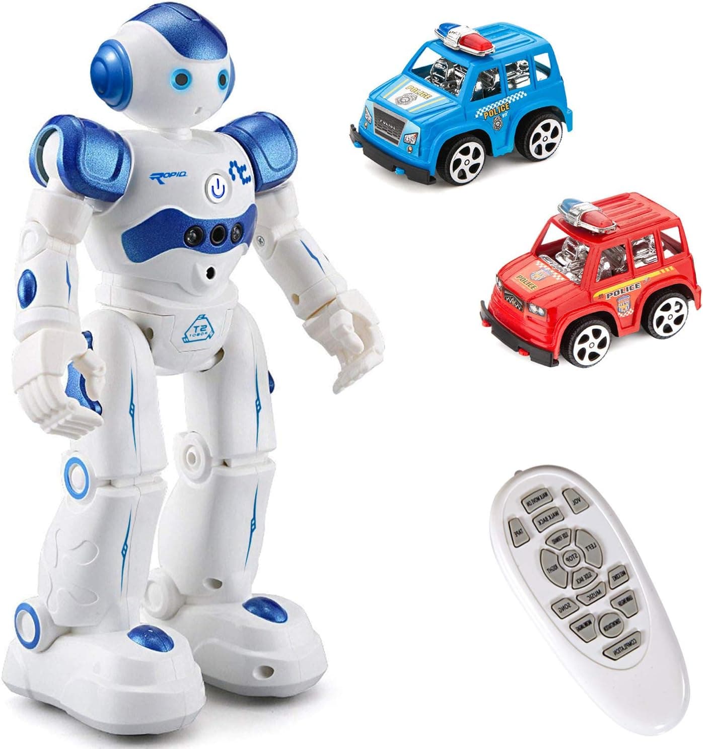 MIBOTE Remote Control Robot Toys for Kids, Smart Gesture Control & RC Remote Control Rechargeable Programmable Robot for Boys Girls Toddler, Walking, Singing, Dancing, Blue