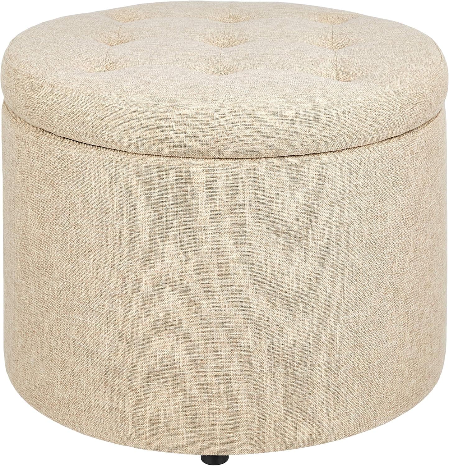 FIRST HILL FHW Round shoes stool with TAN Fabric