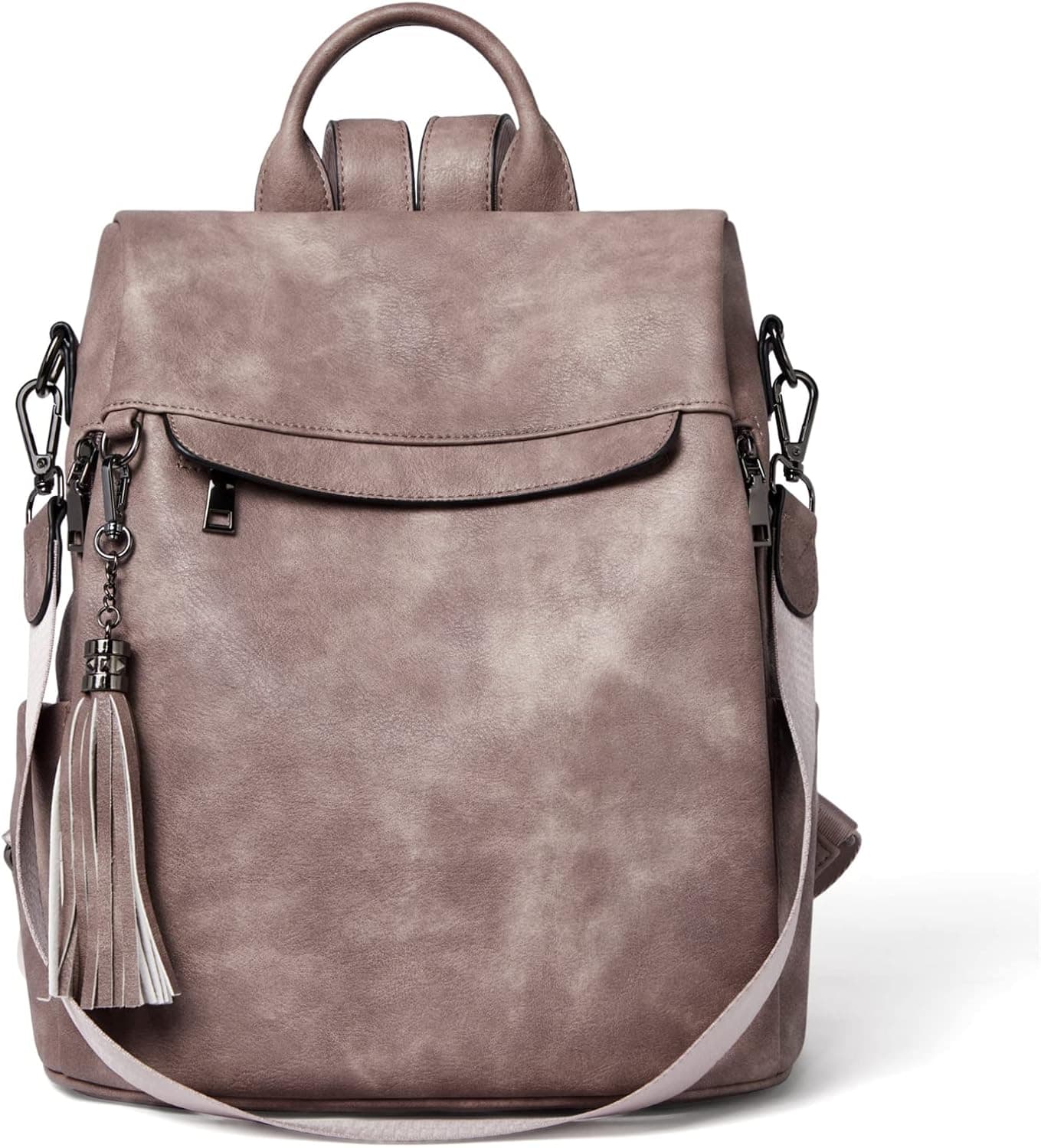 Telena Travel Backpack Purse for Women, Convertible Backpack Purse for Women, Ladies Shoulder Backpack Bags Purple