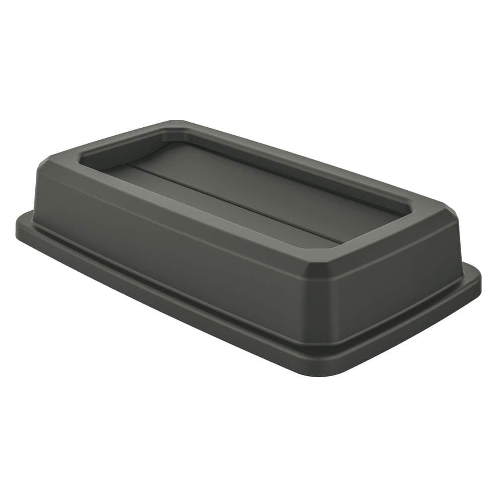 Amazon Basics Double Flip Lid for 23 Gallon Commercial Slim Trash Can, Grey, 3-Pack - TCNLID013A