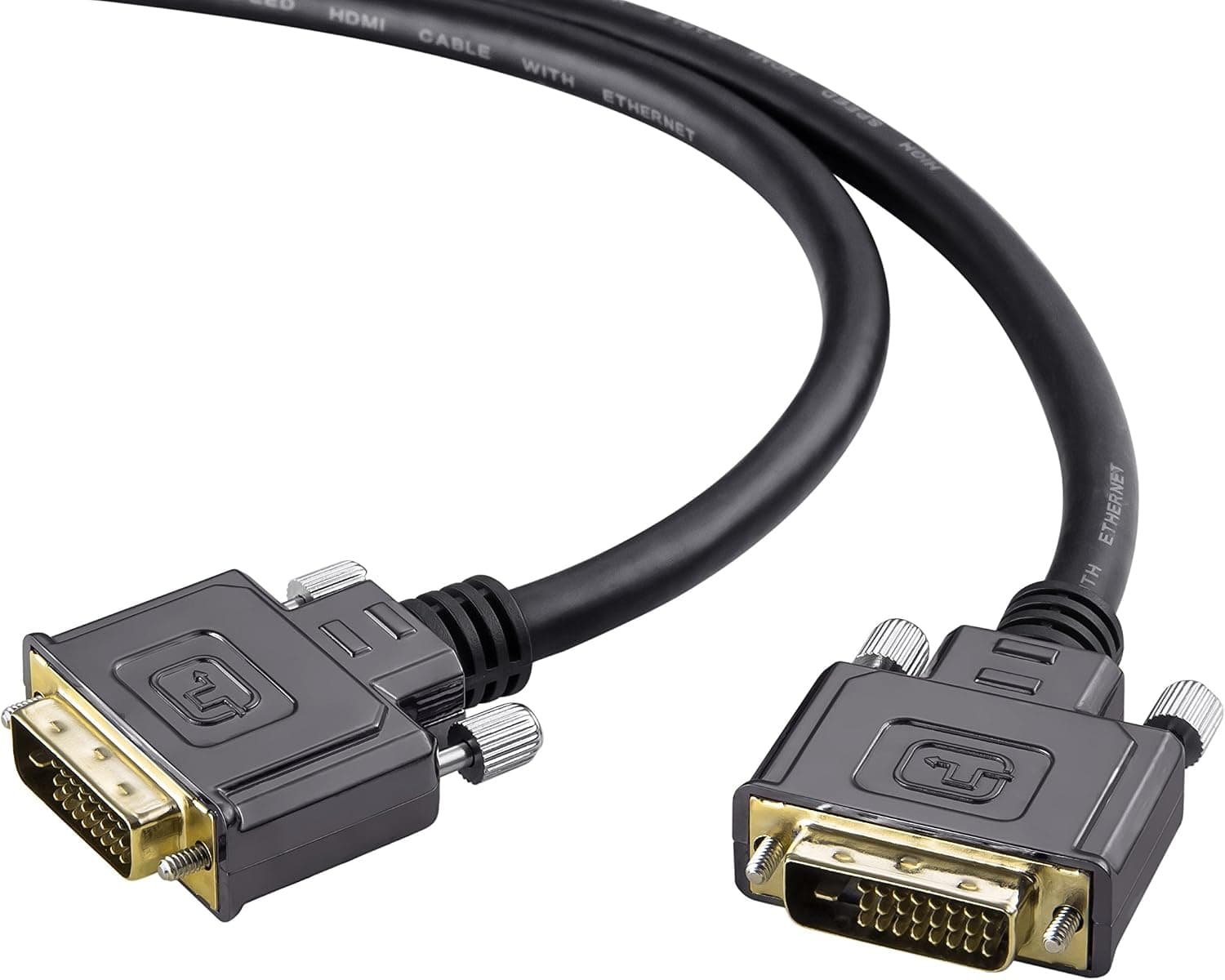 BUSUQ 4K 26AWG High Performance DVI Cable Connects a DVI Supports 2560x1600 1920x1200, and 1080p (Full HD)(20 Feet/6 Meter), Black