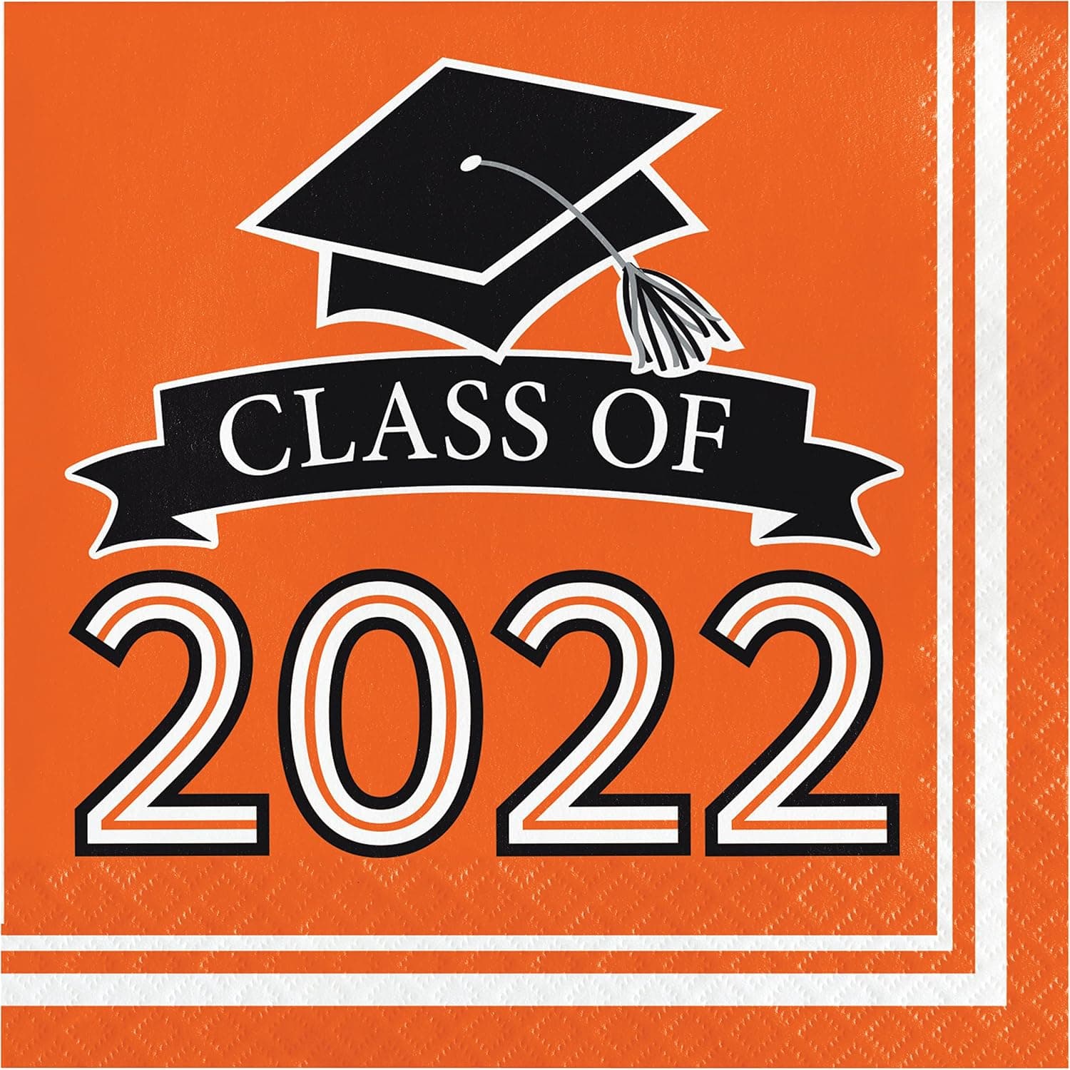 Trendware Class of 2022 Orange Napkins, 108 ct