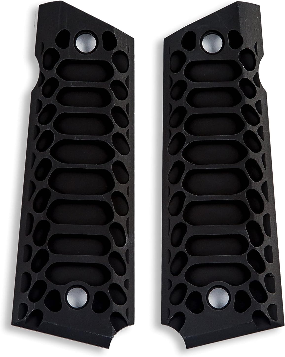 1911 Government/Commander Full Size Grips Aluminum Matte Black Cobra