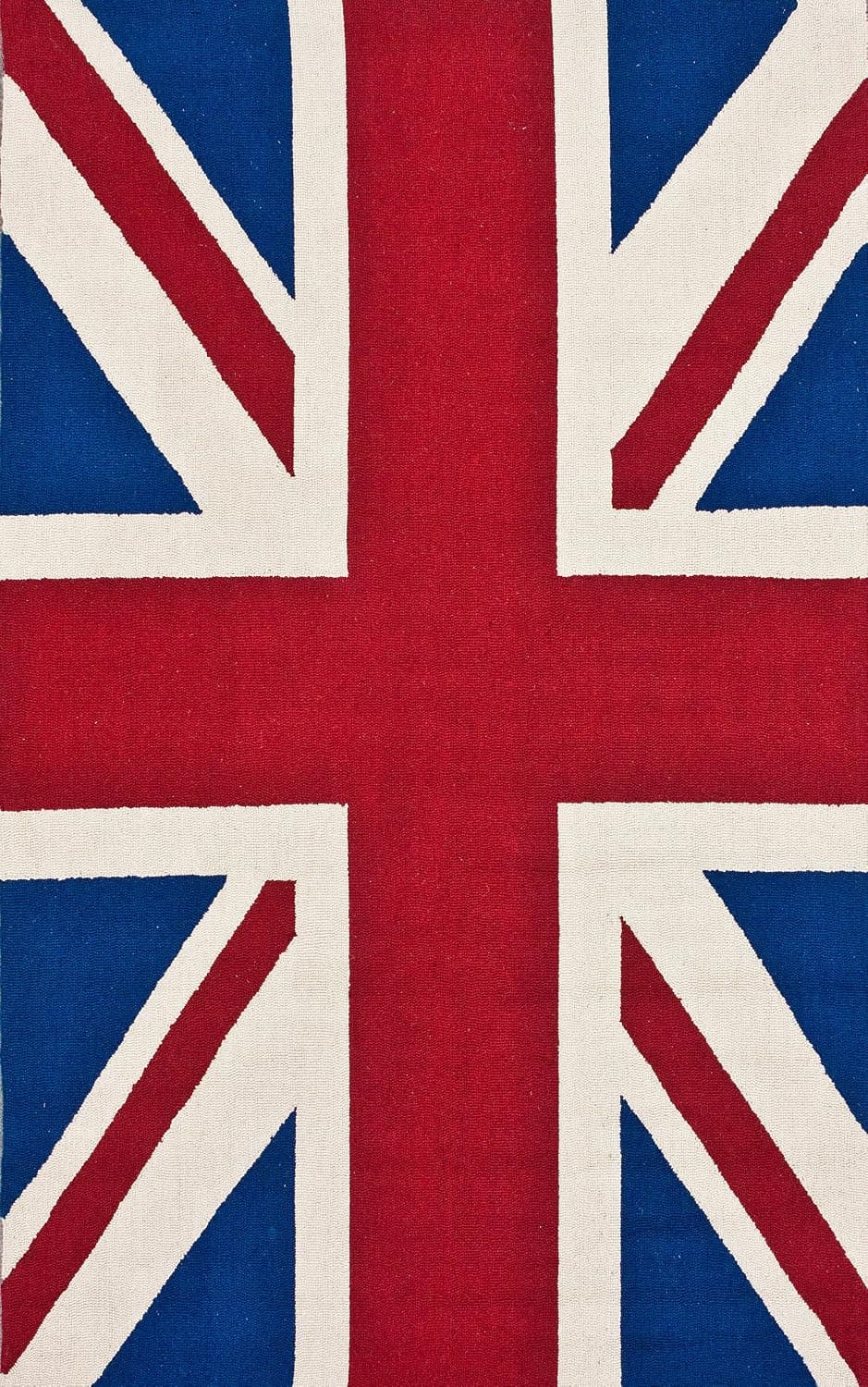 nuLOOM Homespun 6 by 9' Union Jack, Red