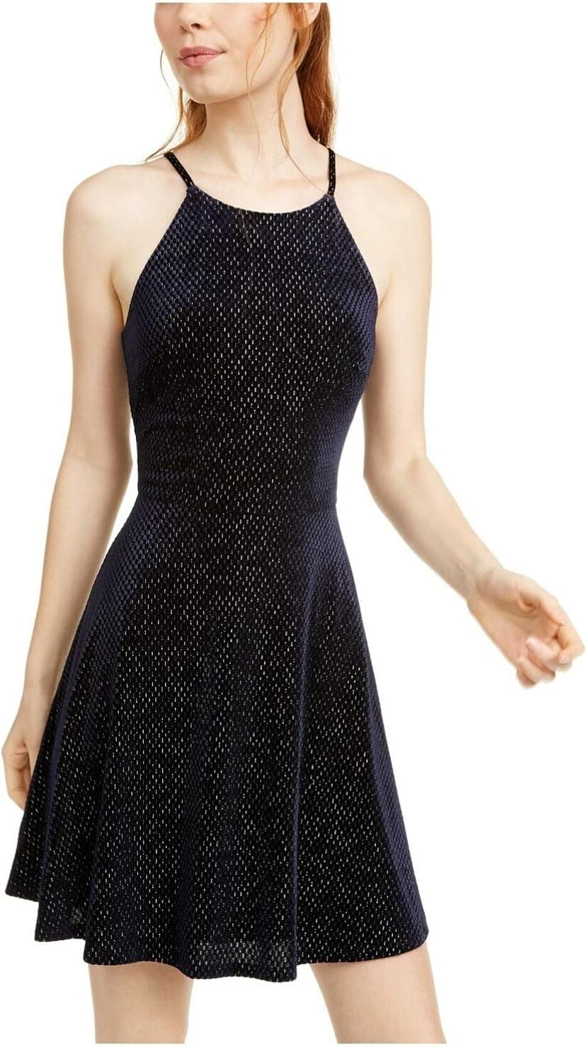 Rosie Harlow Womens Velvet Short Halter Dress