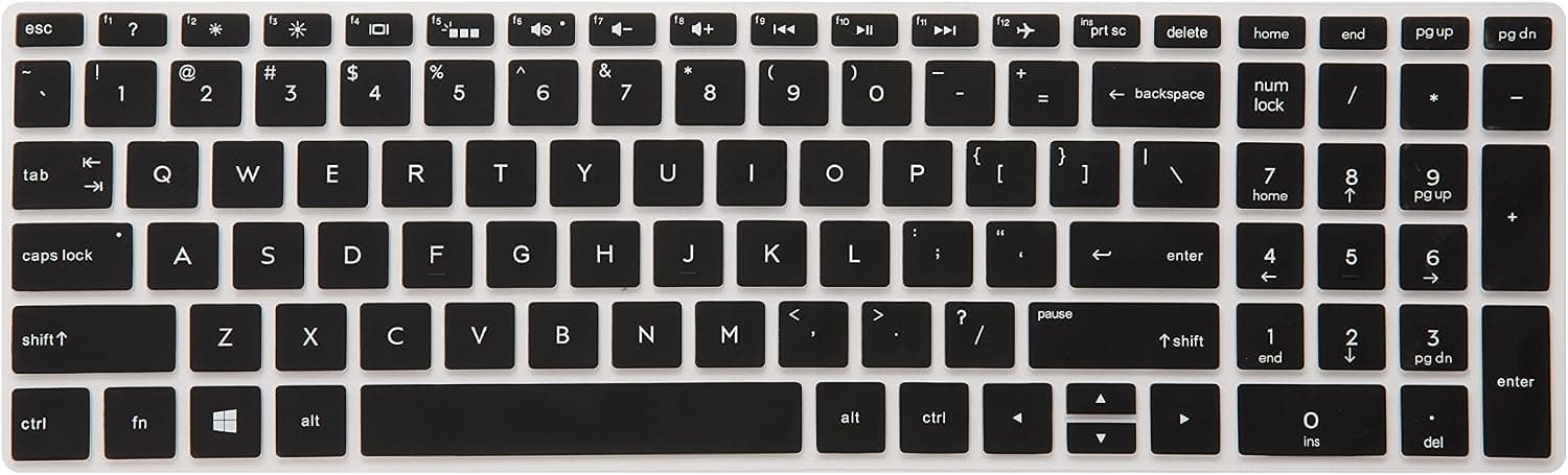 Keyboard Cover for HP 15-dw 15-cs 15-dy 15-ds, HP 15-dy2021nr 15-dw1083wm 15-dw3033dx 15-dw3031dx 15-dw3125od 15-cs3019nr 15-cs3075cl 15-dr1010nr 15-dw3125od 15-ds1083cl Series Laptop -Black