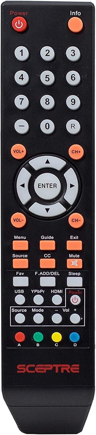 USARMT 8142026670003C TV Remote Control Compatible with Sceptre 8142026670003C for Sceptre TVs E165BV(WV)-SS E168BV(WV)-SS E205BV-SMQCC E325BV-SR E328BV(WV)-SR