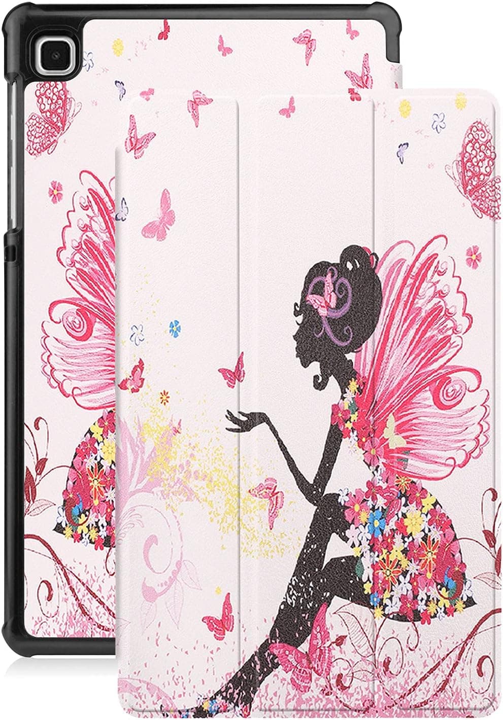 Galaxy Tab A7 lite T220 Cover, T225 Cover, APOLL PU Leather Multi-Angle Viewing Stand Corner Protection Painted Hard PC Back Cover for Samsung Galaxy Tab A7 Lite 8.7 inch SM-T220/SM-T225, Fairy