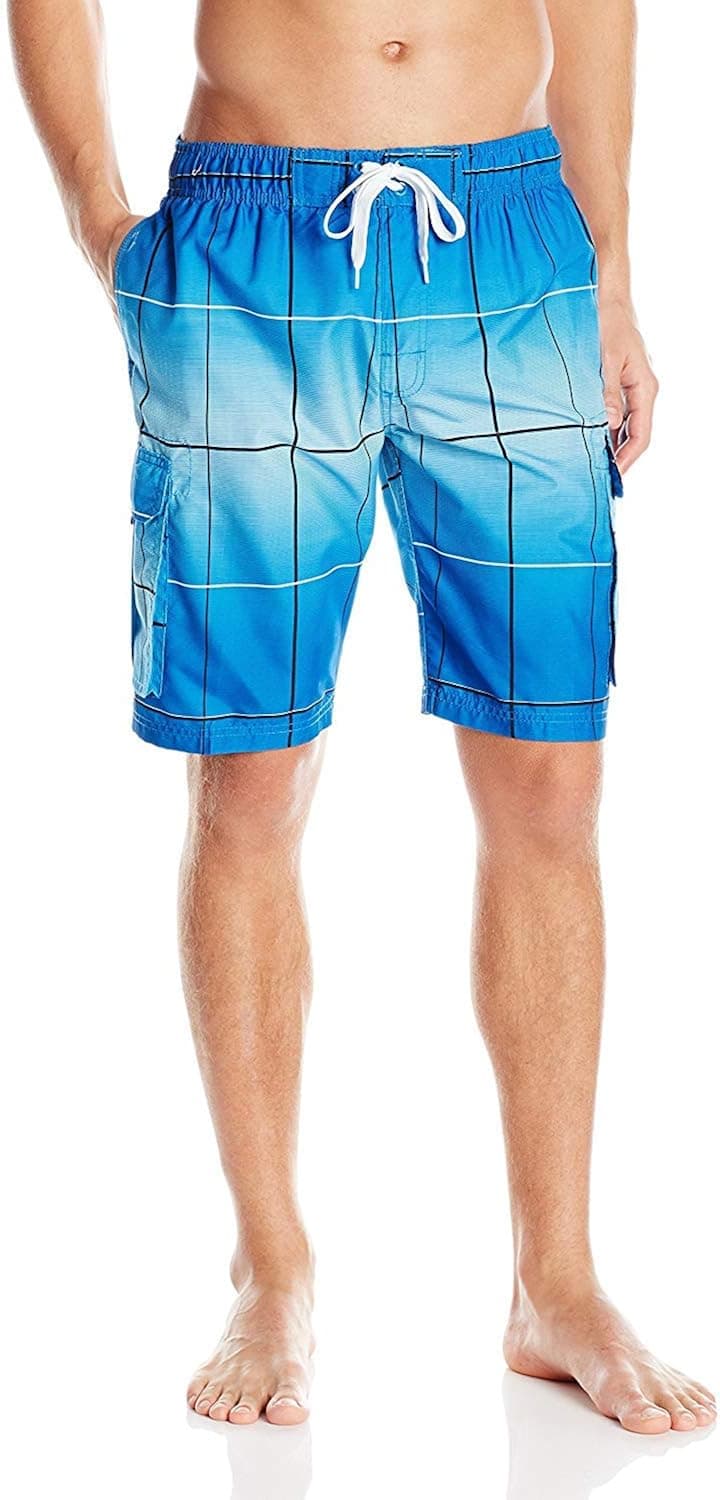Kanu Surf Men's Paradigm Plaid Swim Trunks