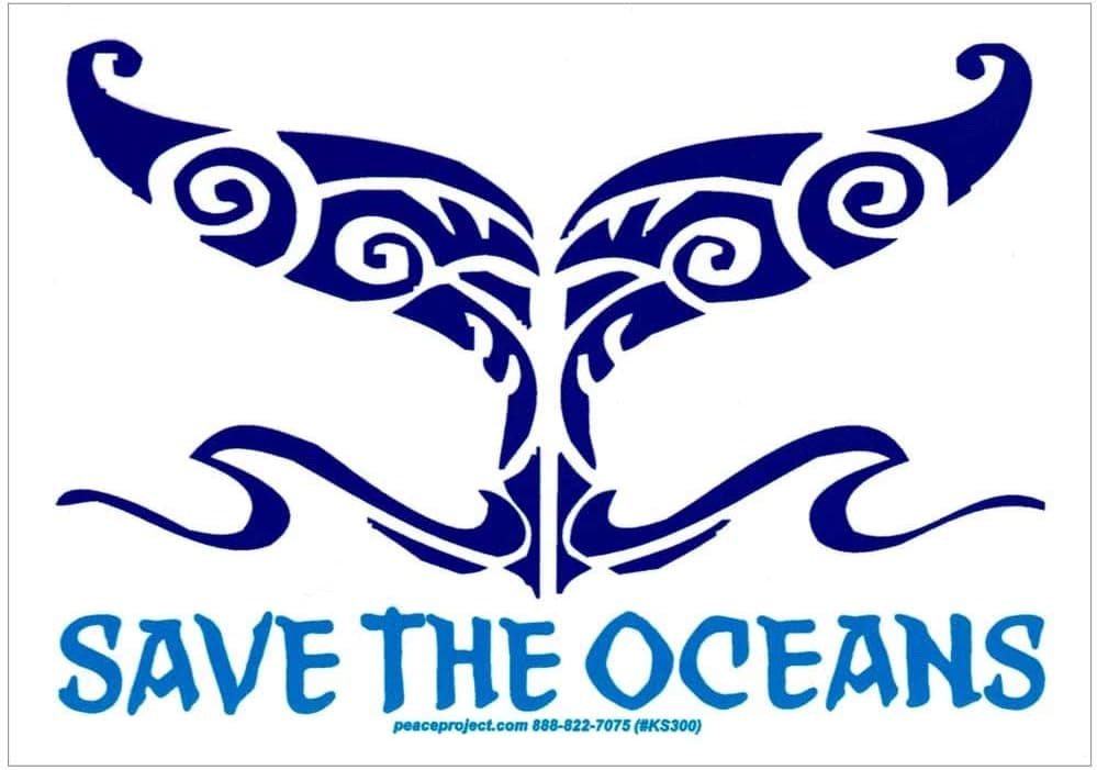 Save The Oceans - Bumper Sticker/Decal (4" X 2.8")
