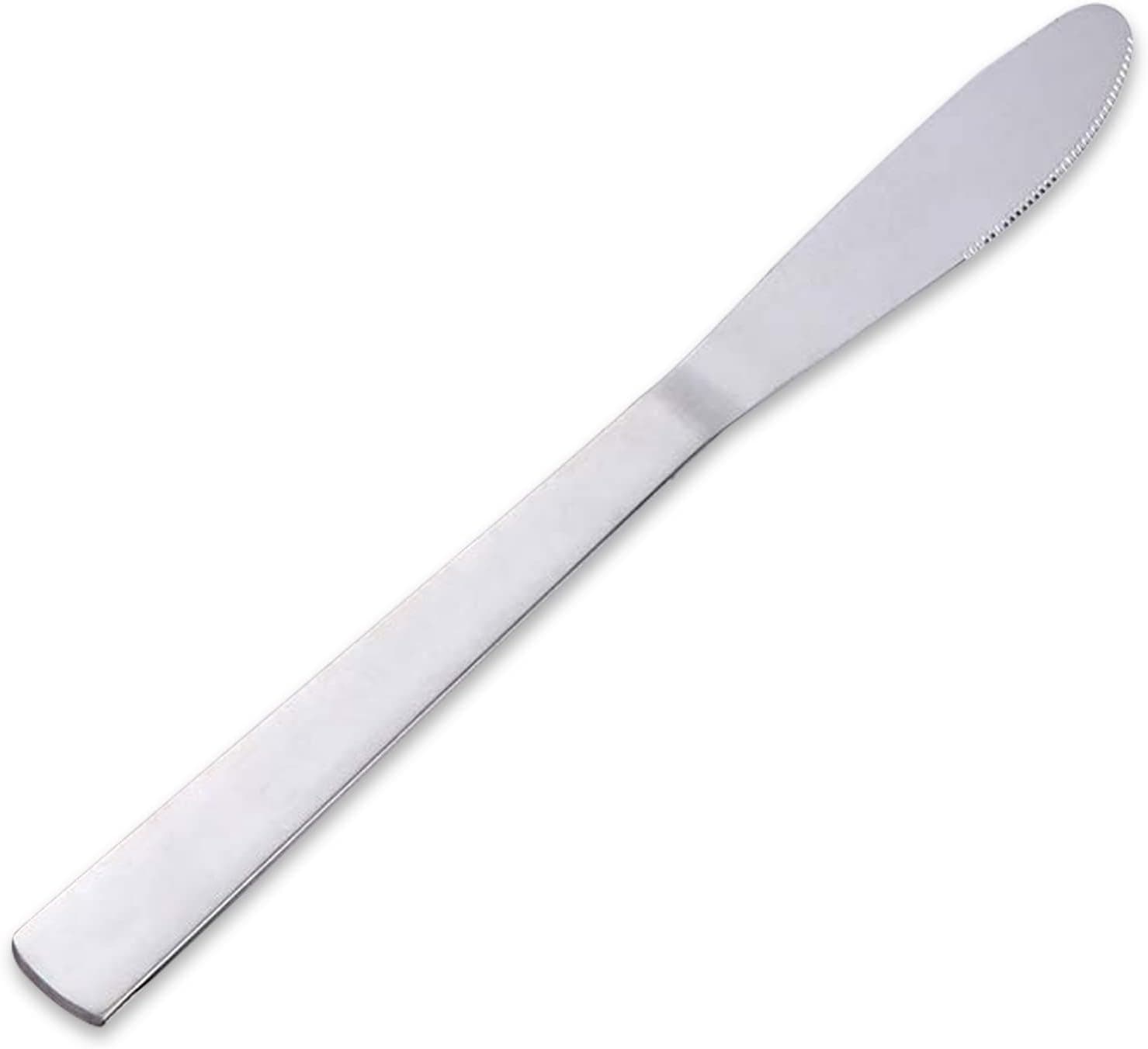 12 Pcs Dinner Knives Stainless Steel Flatware Knife Set 8-Inch Dishwasher Safe Tableware Knives Modern Cutlery Dessert Knives Kitchen Serving Utensils for Home Hotel Silver
