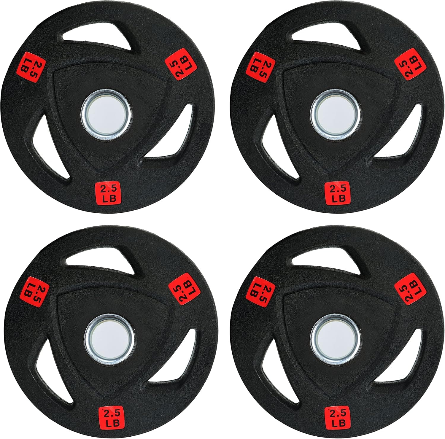 BalanceFrom Vinyl Coated Cast Iron Plate Weight Plate for Strength Training and Weightlifting, Olympic or Standard