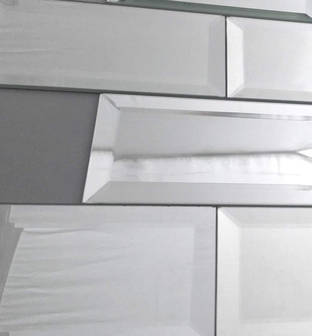 4x12 Beveled Crystal Mirror Tile Walls Backsplashes