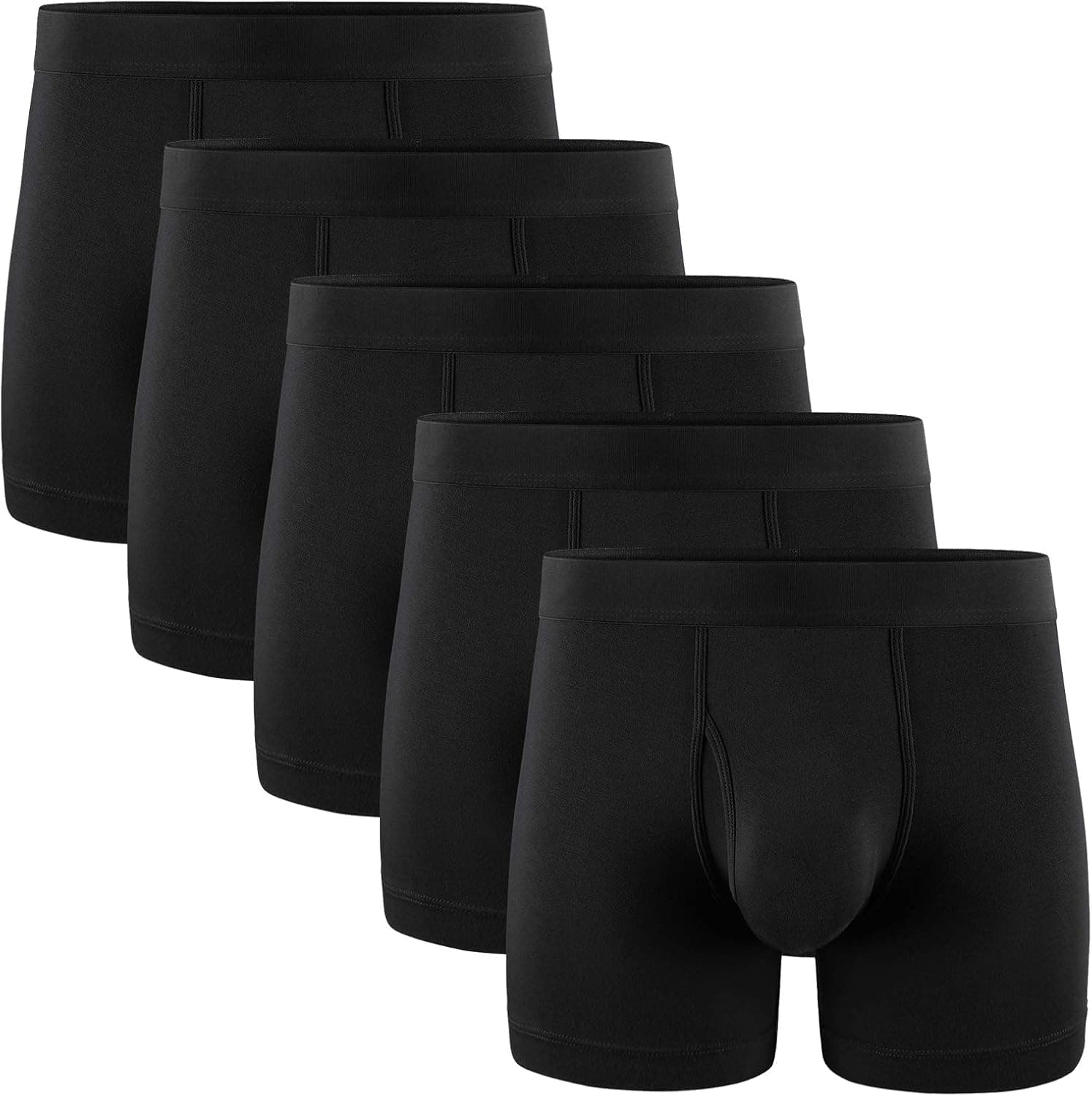 5Mayi Men's Underwear Boxer Briefs Cotton Regular Long Mens Boxer Briefs Underwear Men Pack S M L XL XXL