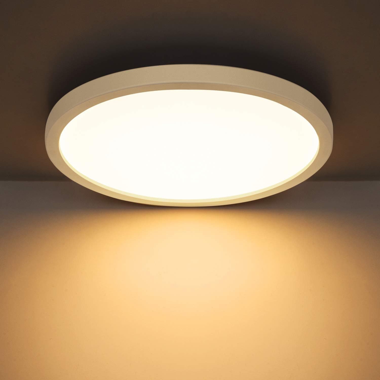 Combuh Ceiling Light 24W 9 Inch Round Flush Mount LED Close to Ceiling Lamp Fixture Warm White 3000K for Kitchen Hallway Balcony Stairwell Not-dimmable