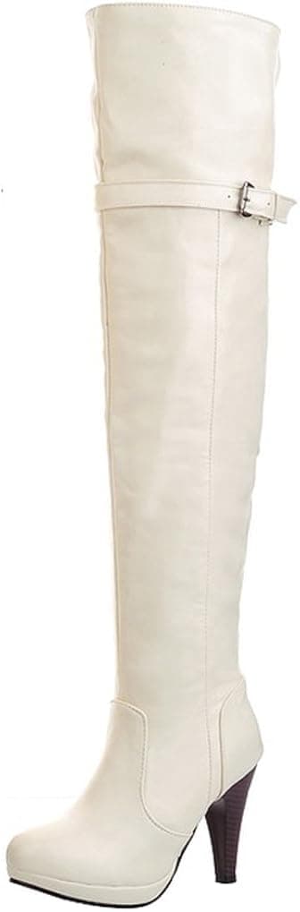 Women Leather Over Knee Riding Boots