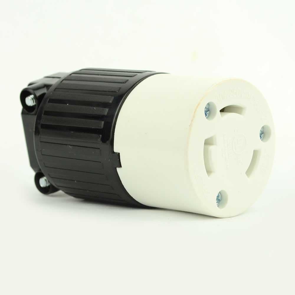 Superior Electric YGA017F Twist Lock Electrical Receptacle 3 Wire, 30 Amps, 250V, Nema L6-30R, Black