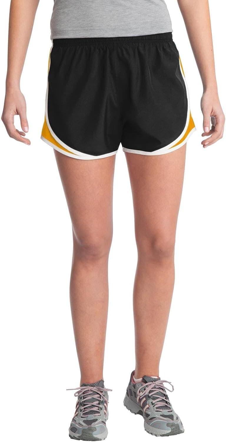 Sport-Tek - Ladies Cadence Short-L (Black/Gold/White)