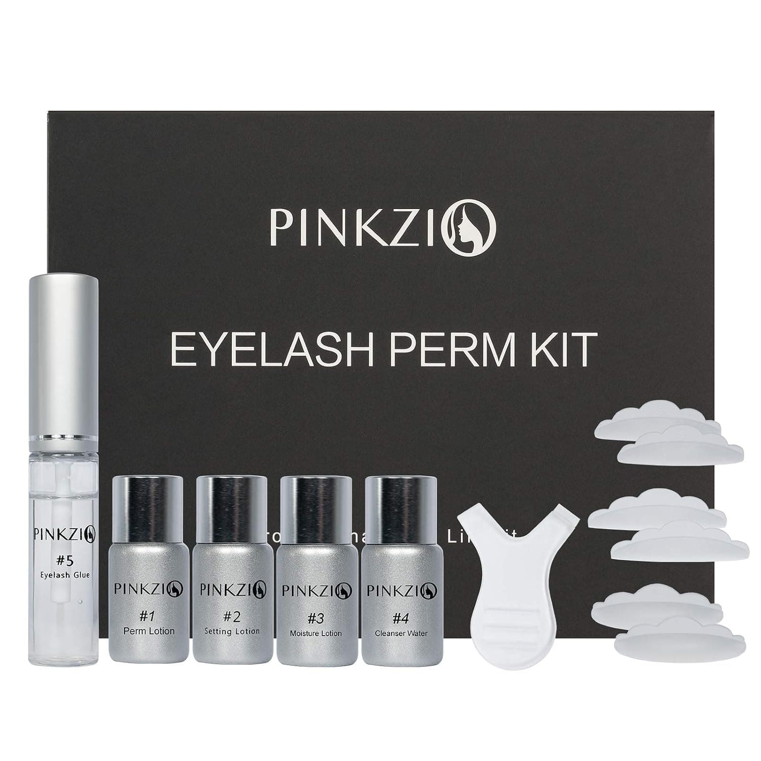 PINKZIO Lash Lift Kit Eyelash Perm Kit, Professional Semi-Permanent Curling Perming Wave Suitable For Salon