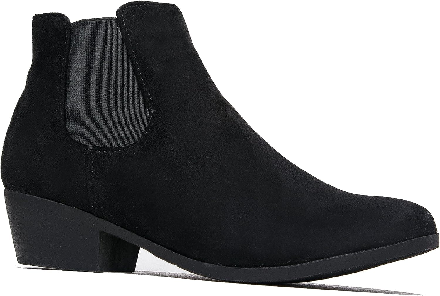 J. Adams Ankle Booties - Elastic Side Panel Low Stacked Heel Boots