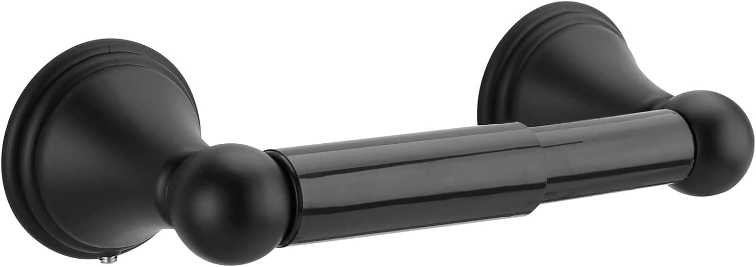 FILTA Black Toilet Paper Holder Wall Mount, Matte Black Bathroom Toilet Tissue Holder, Wall Toilet Paper Holder for Bathroom, Modern Pivoting Toilet Paper Holder tp Holder