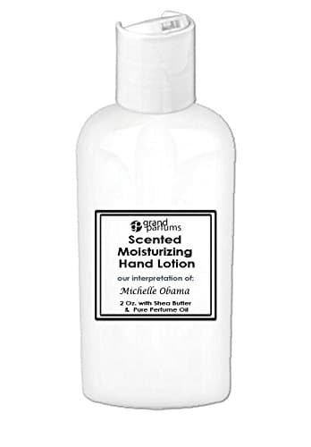 Grand Parfums 2 Oz Moisturizing Hand Lotion with Shea Butter (Michelle Obama) Scented Hand Cream Spa Product, Travel Size Paraben Free