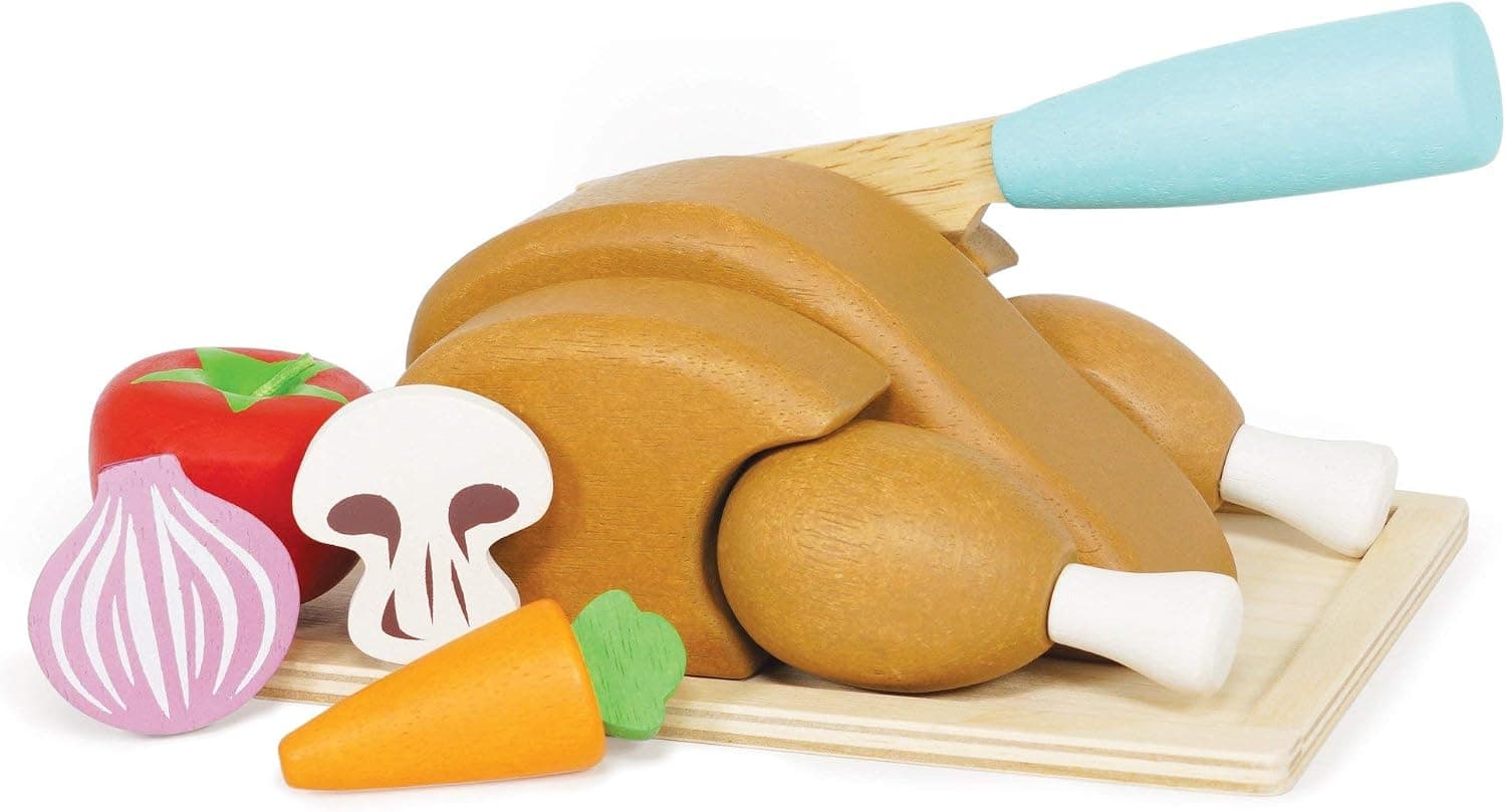 Le Toy Van Chicken 'Sunday Roast Set' + Tray & Knife