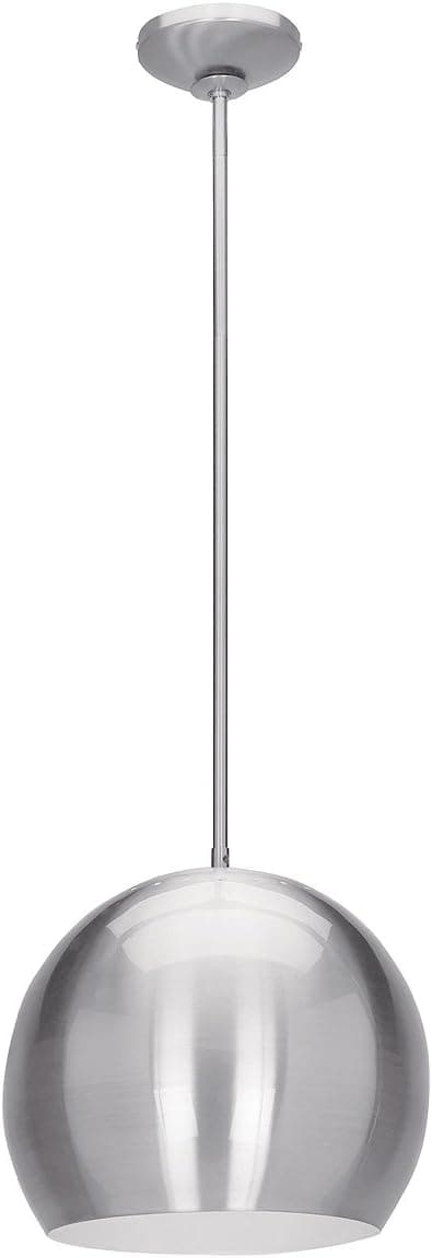 DecoBall - 1-Light 10"dia Pendant - Brushed Steel Finish