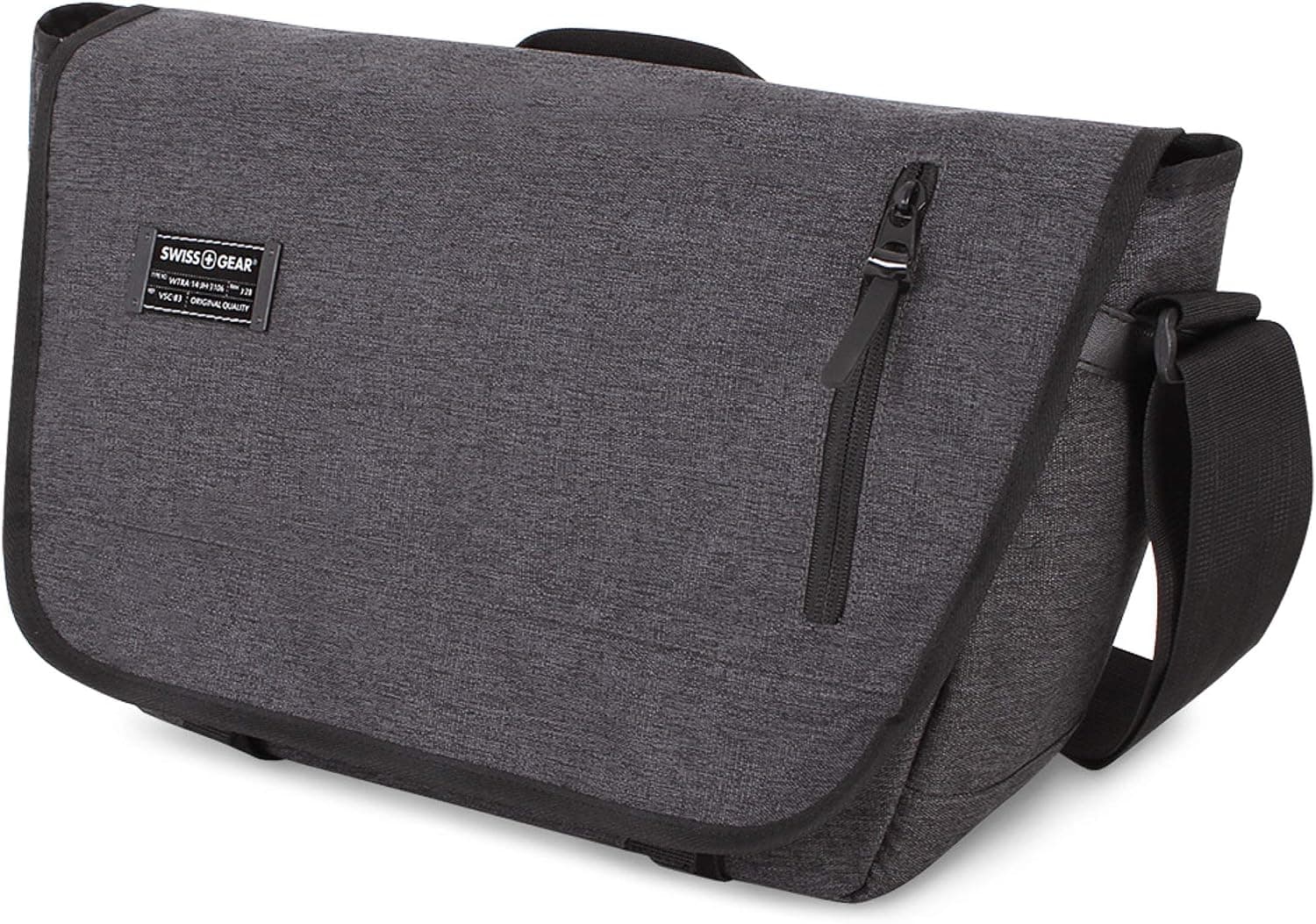 SWISSGEAR Multi-Functional 13-inch Laptop Messenger Bag | Travel, Work, School | Men's and Women's - Heather Gray